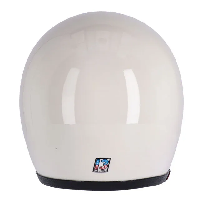 13 1/2 SKULL BUCKET HELMET VINTAGE WHITE