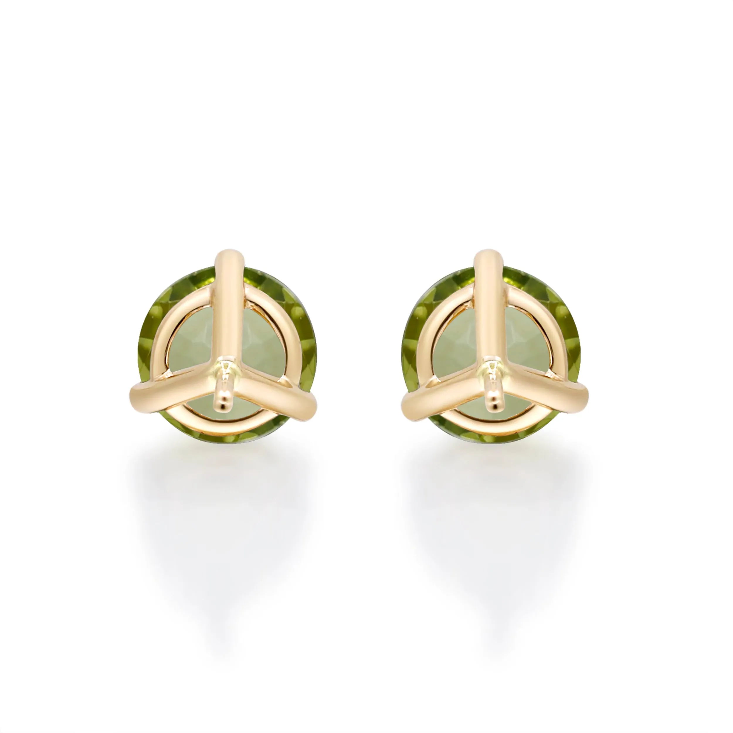 14K Yellow Gold Peridot Earrings
