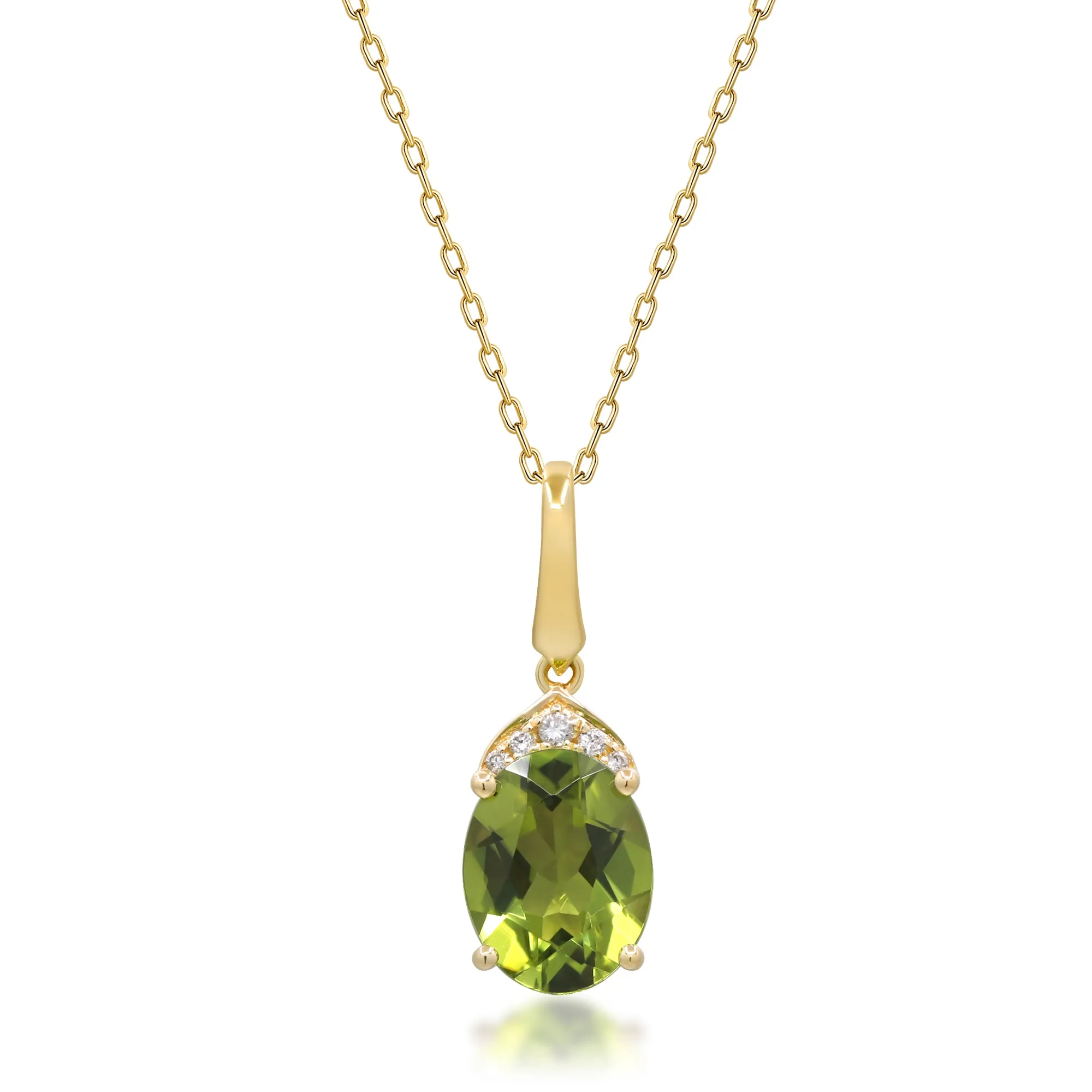 14K Yellow Gold Peridot Pendant