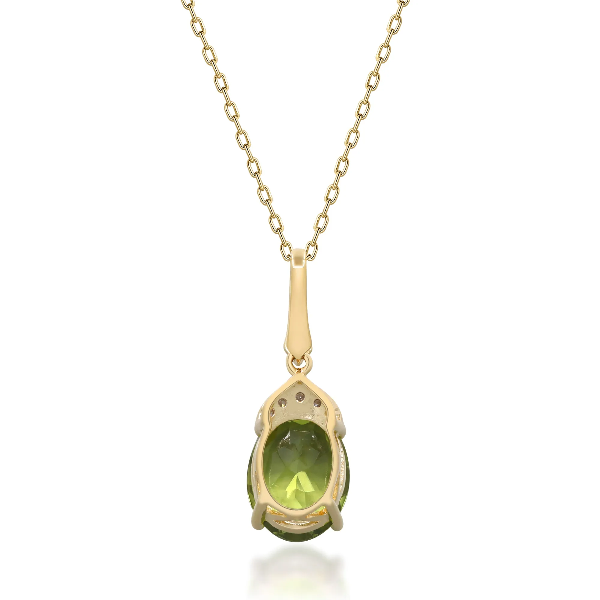 14K Yellow Gold Peridot Pendant