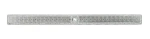 1930's Estate Art Deco Diamond Engraved Bar Brooch in 14 Karat White Gold