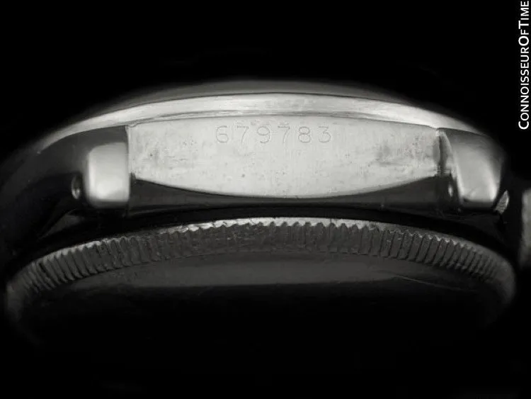 1951 Rolex Vintage Mens Oyster Perpetual Bubbleback Watch, Ref. 6015 - Stainless Steel