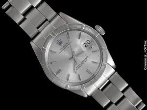 1966 Rolex Date (Datejust) Classic Vintage Mens with Silver Dial - Stainless Steel