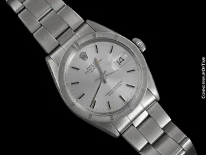 1971 Rolex Date (Datejust) Vintage Mens with Silver Dial - Stainless Steel