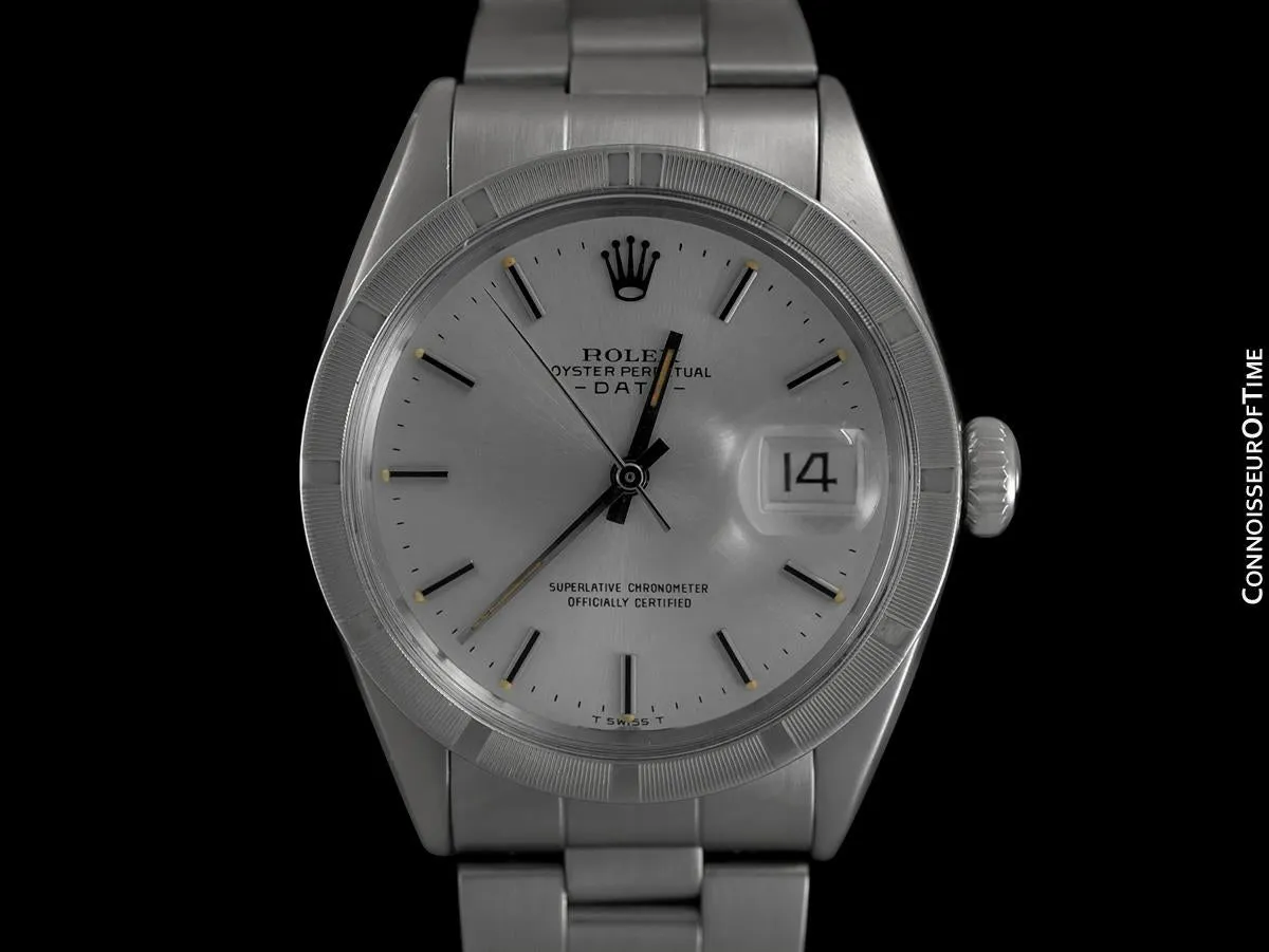 1971 Rolex Date (Datejust) Vintage Mens with Silver Dial - Stainless Steel