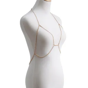 1PCS Halter Rhinestone Decor Body Chain