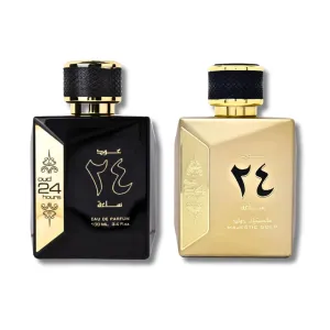 2-Piece Set Oud 24 Hours & Oud 24 Hours Majestic Gold Luxury EDP - 100Ml (3.4Oz) by Ard Al Zaafaran