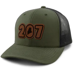 207 Maine Leather Patch Classic Snapback Trucker