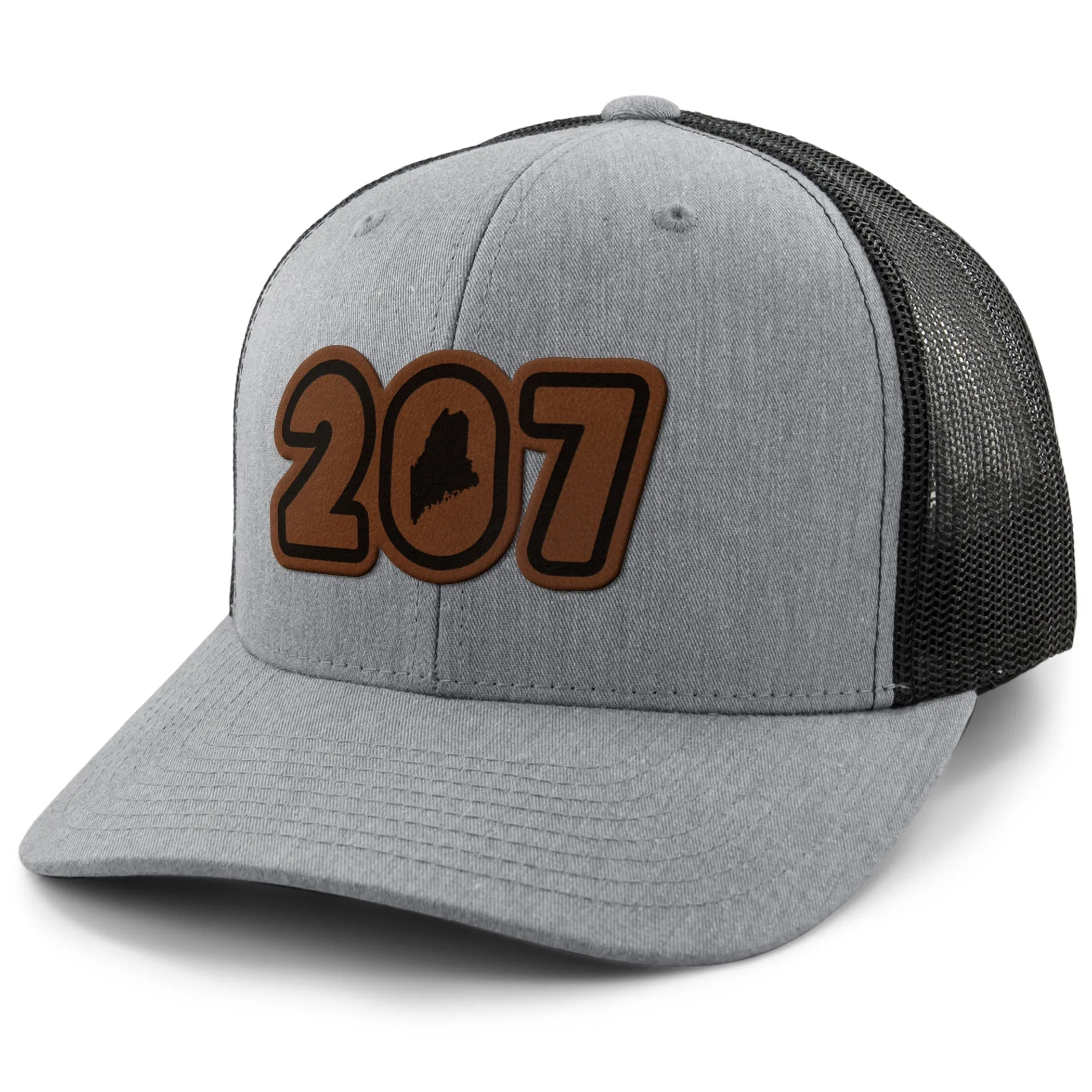 207 Maine Leather Patch Classic Snapback Trucker