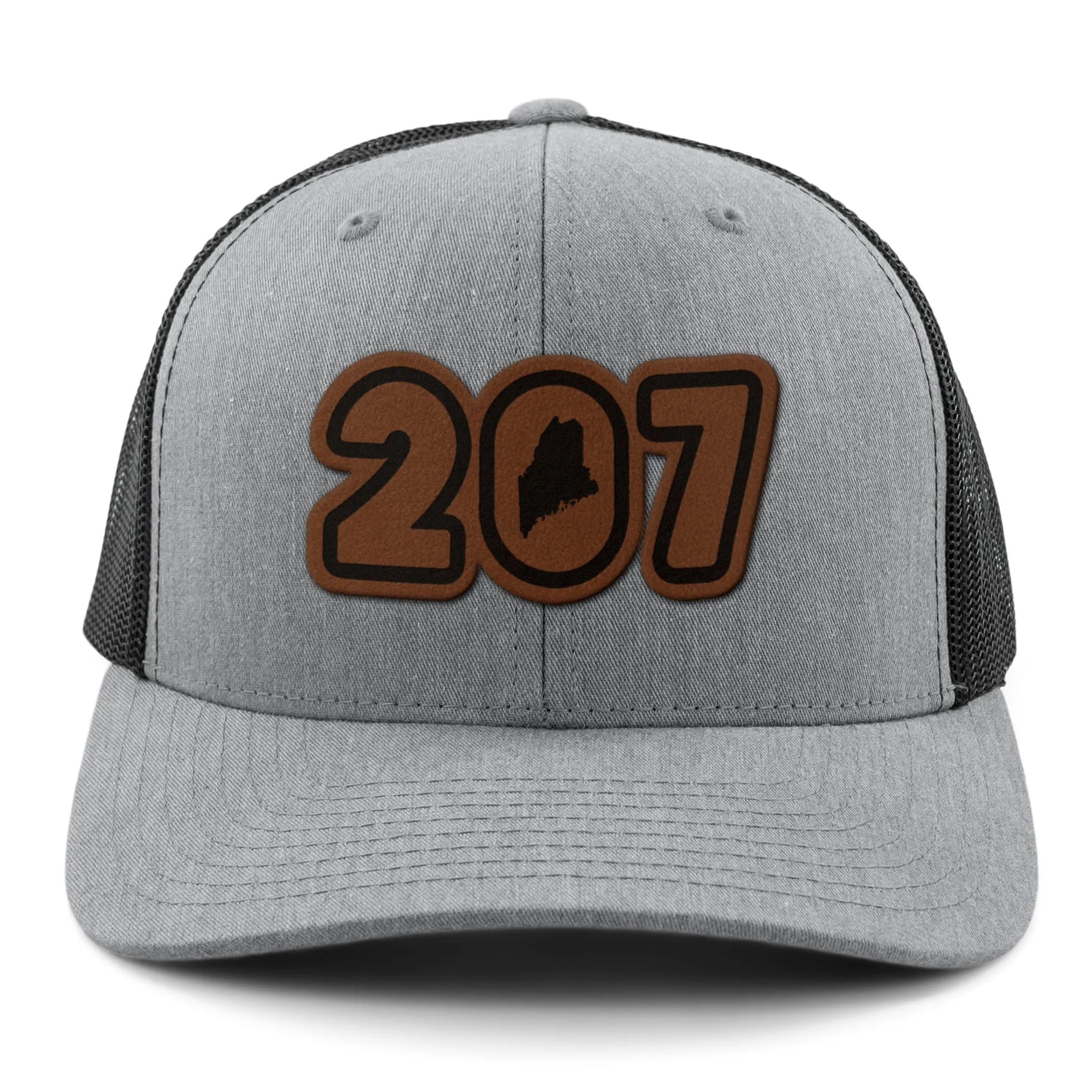 207 Maine Leather Patch Classic Snapback Trucker