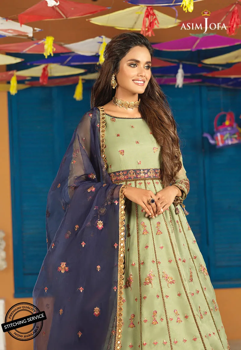 AJFC-56 | Asim Jofa Basant Collection 2022 | Unstitched Embroidered Organza Suit