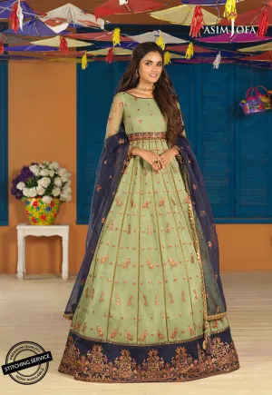 AJFC-56 | Asim Jofa Basant Collection 2022 | Unstitched Embroidered Organza Suit