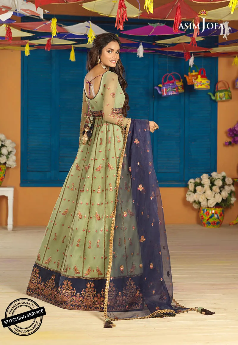 AJFC-56 | Asim Jofa Basant Collection 2022 | Unstitched Embroidered Organza Suit
