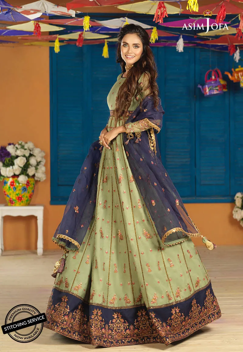 AJFC-56 | Asim Jofa Basant Collection 2022 | Unstitched Embroidered Organza Suit