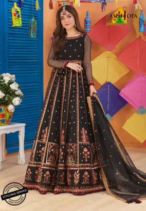 AJFC-57 | Asim Jofa Basant Collection 2022 | Unstitched Embroidered Organza Suit
