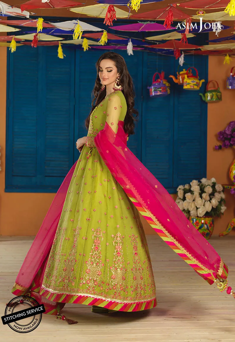AJFC-69 | Asim Jofa Basant Collection 2022 | Unstitched Embroidered Organza Suit