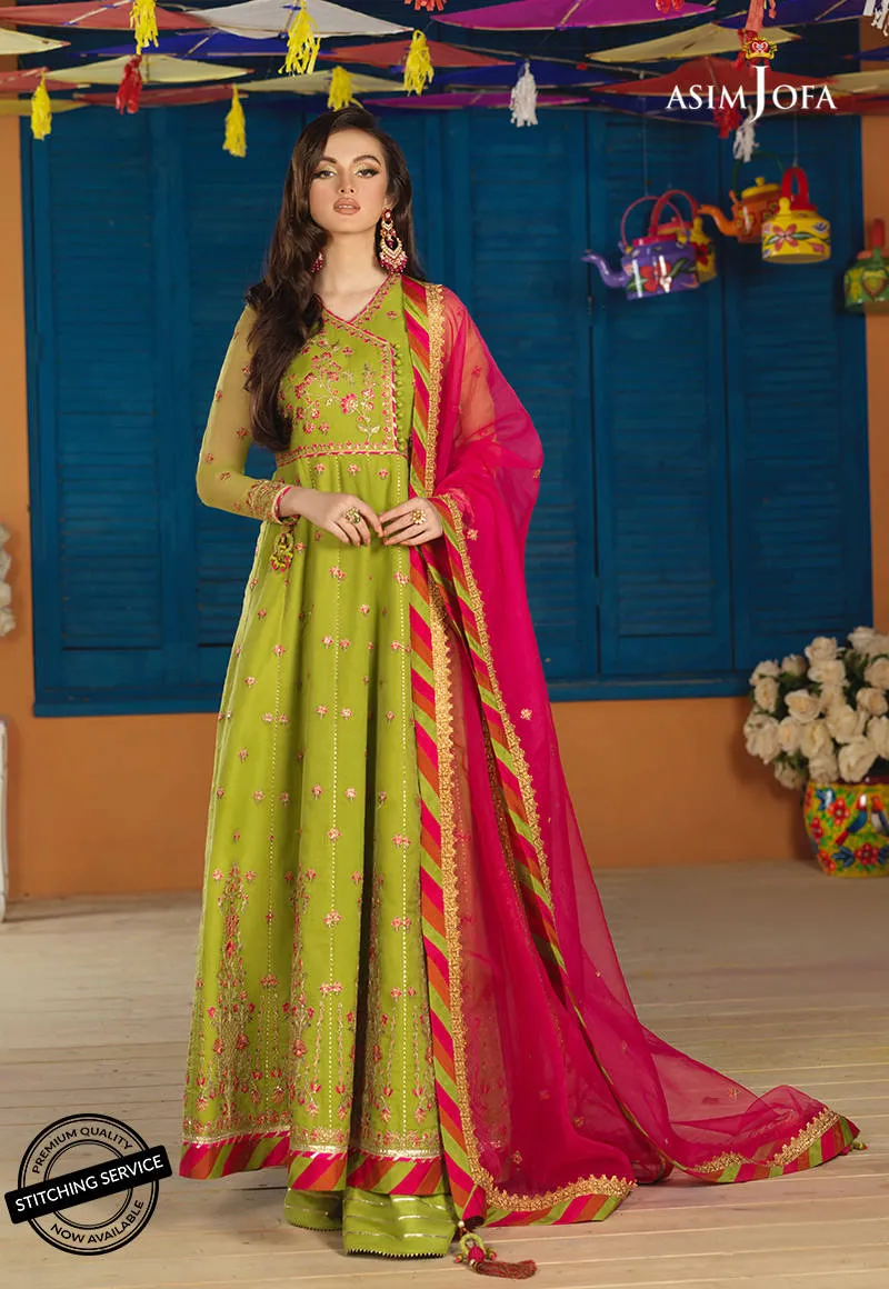 AJFC-69 | Asim Jofa Basant Collection 2022 | Unstitched Embroidered Organza Suit
