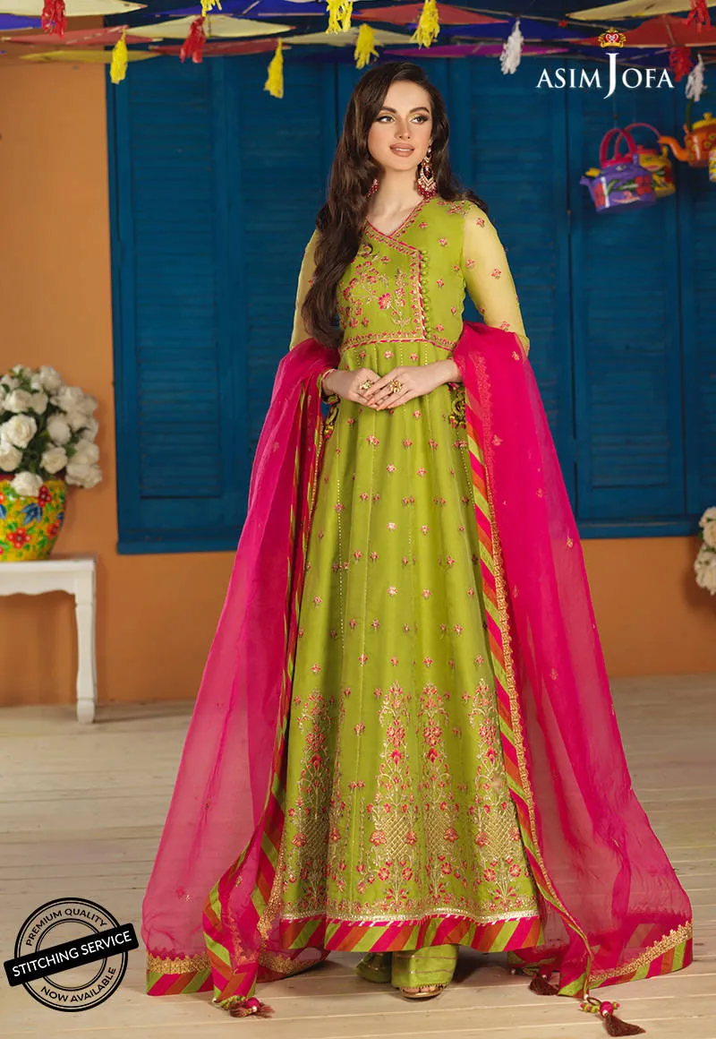 AJFC-69 | Asim Jofa Basant Collection 2022 | Unstitched Embroidered Organza Suit
