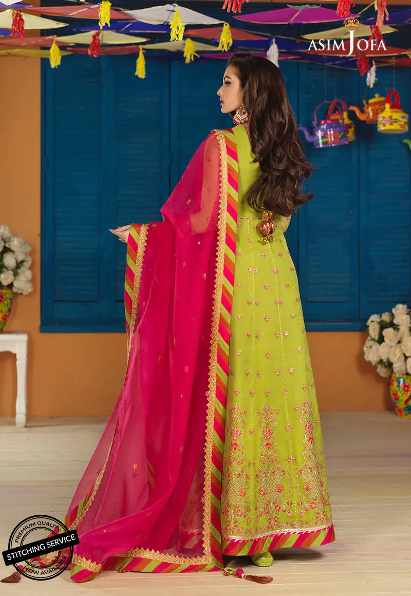 AJFC-69 | Asim Jofa Basant Collection 2022 | Unstitched Embroidered Organza Suit