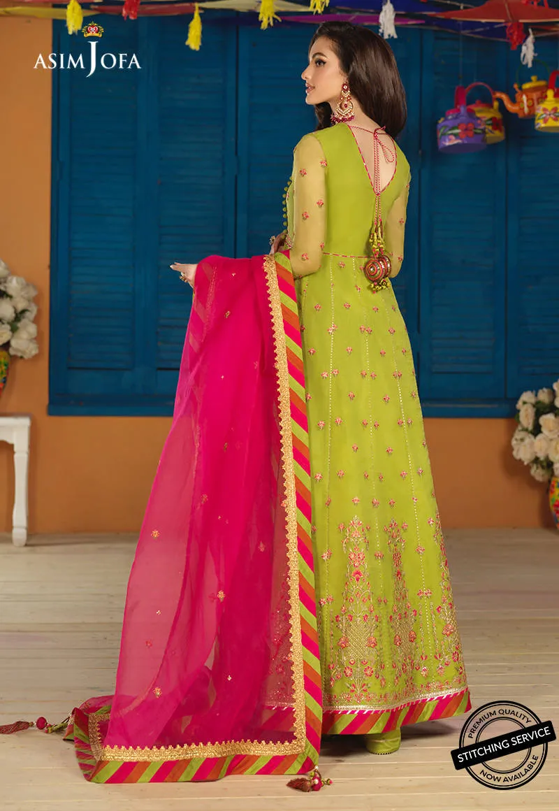 AJFC-69 | Asim Jofa Basant Collection 2022 | Unstitched Embroidered Organza Suit