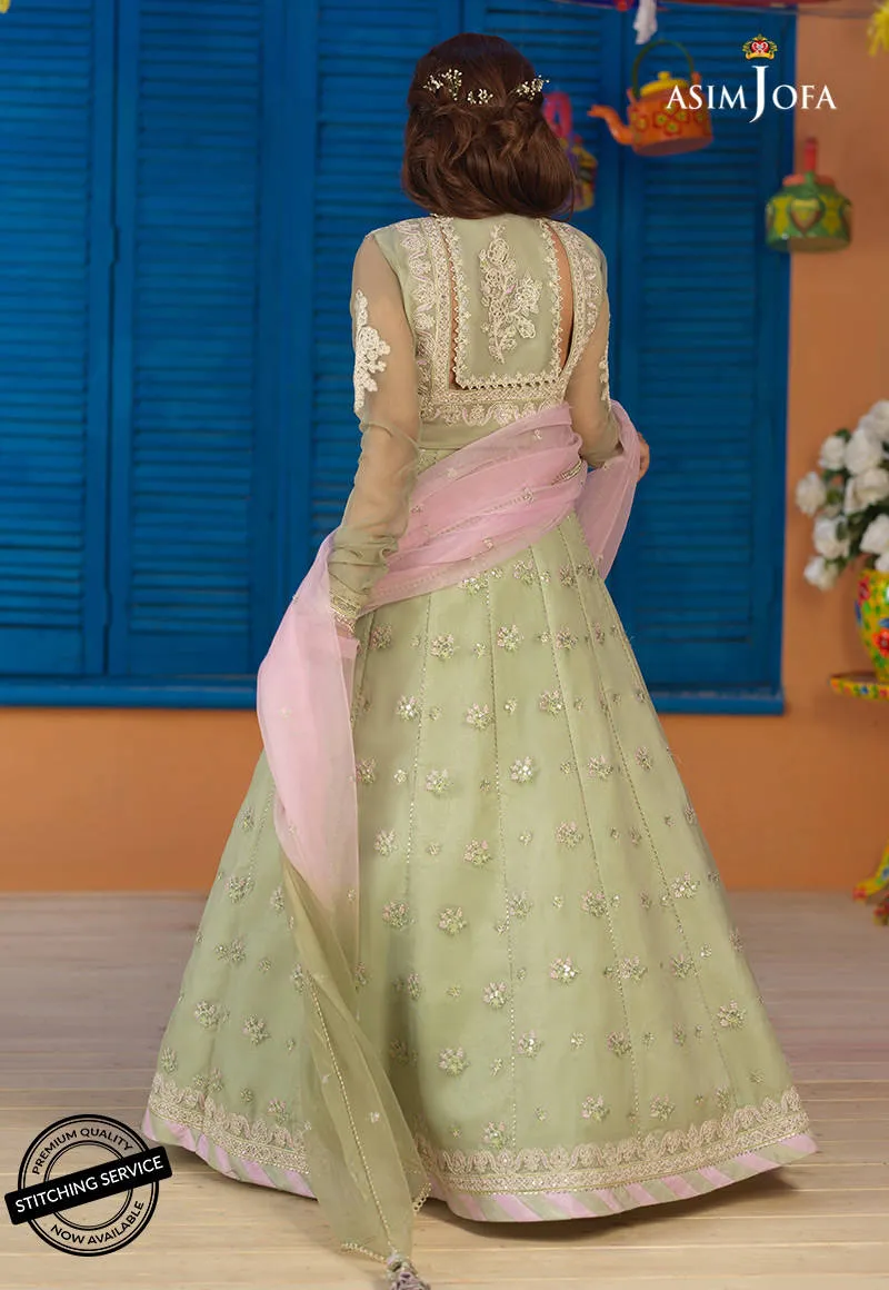 AJFC-75 | Asim Jofa Basant Collection 2022 | Unstitched Embroidered Organza Suit