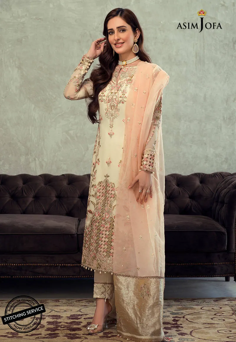 AJLE-16 |  Asim Jofa Chiffon Collection 2021 Limited Edition Vol 2 | Unstitched Embroidered Chiffon Suits