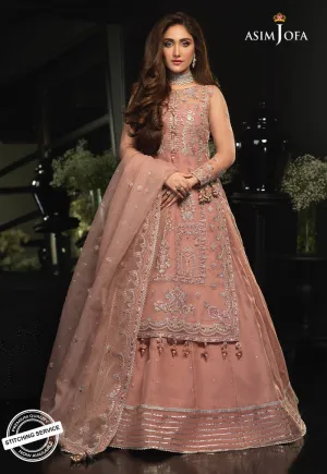 AJN-12 | Asim Jofa Ishq-e-Naubahar Collection 2021 | Unstitched Embroidered Organza Suits
