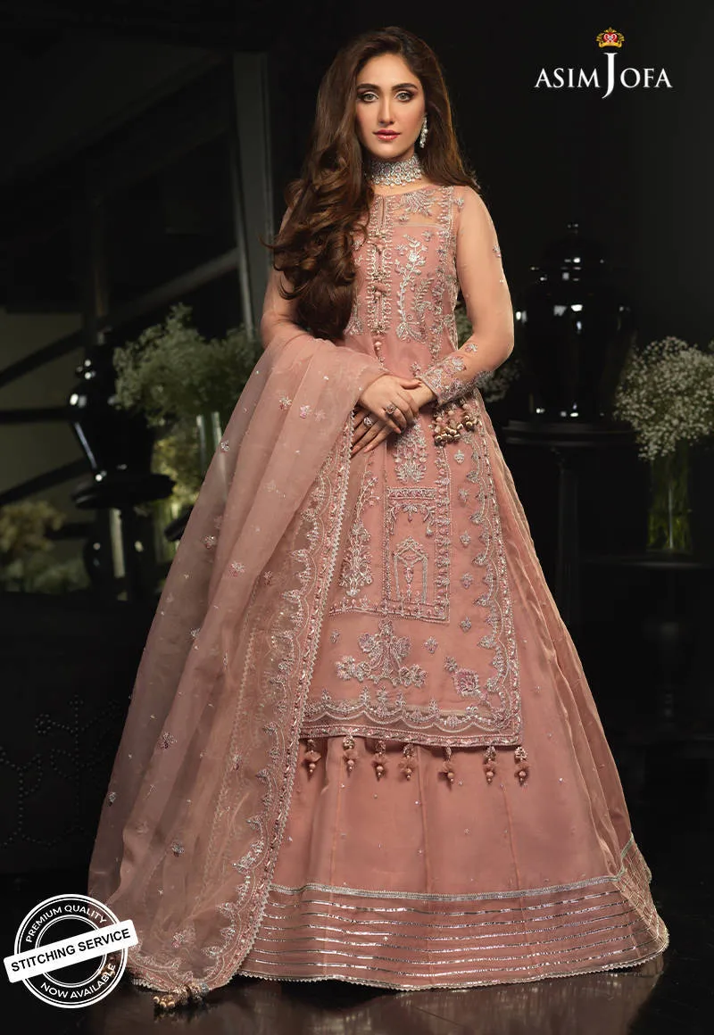 AJN-12 | Asim Jofa Ishq-e-Naubahar Collection 2021 | Unstitched Embroidered Organza Suits