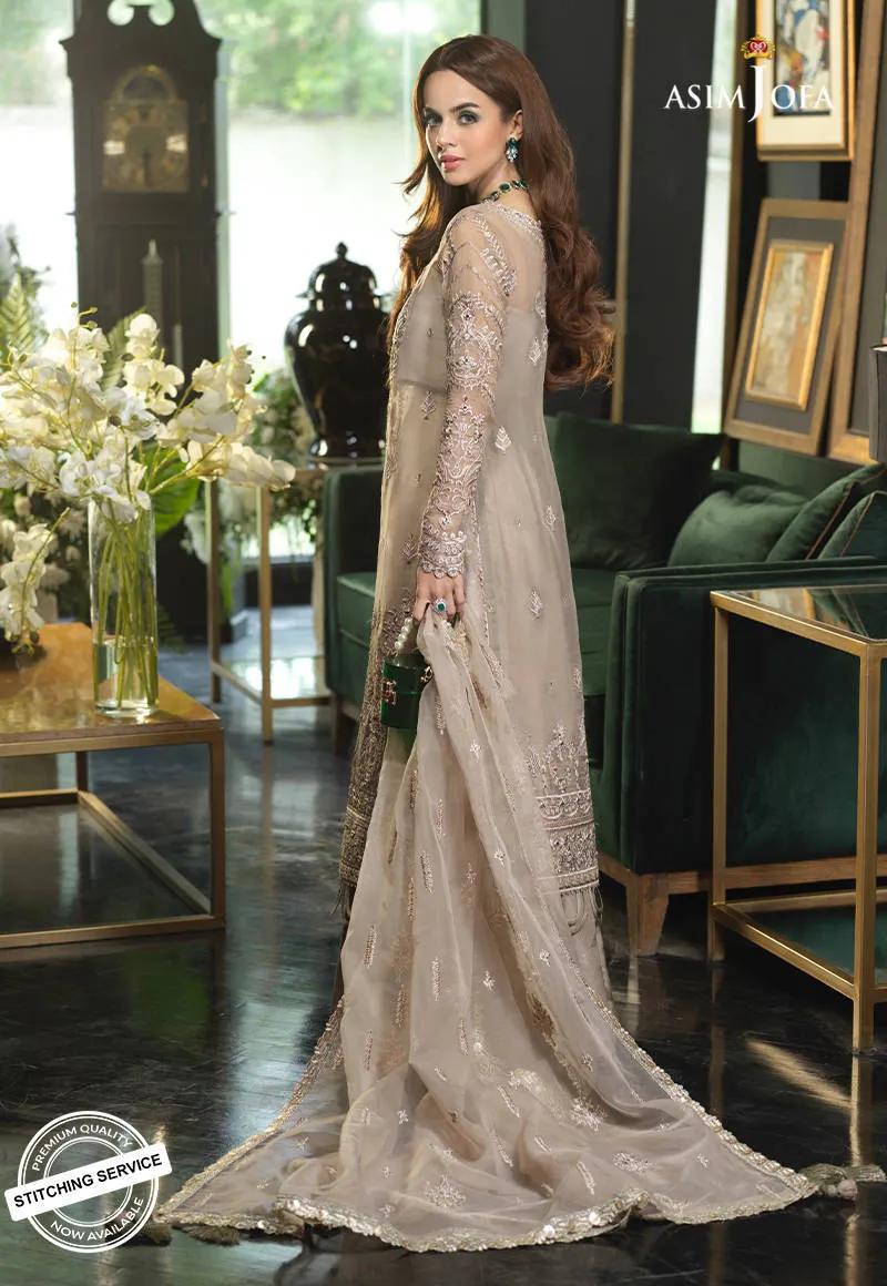 AJN-14 | Asim Jofa Ishq-e-Naubahar Collection 2021 | Unstitched Embroidered Organza Suits