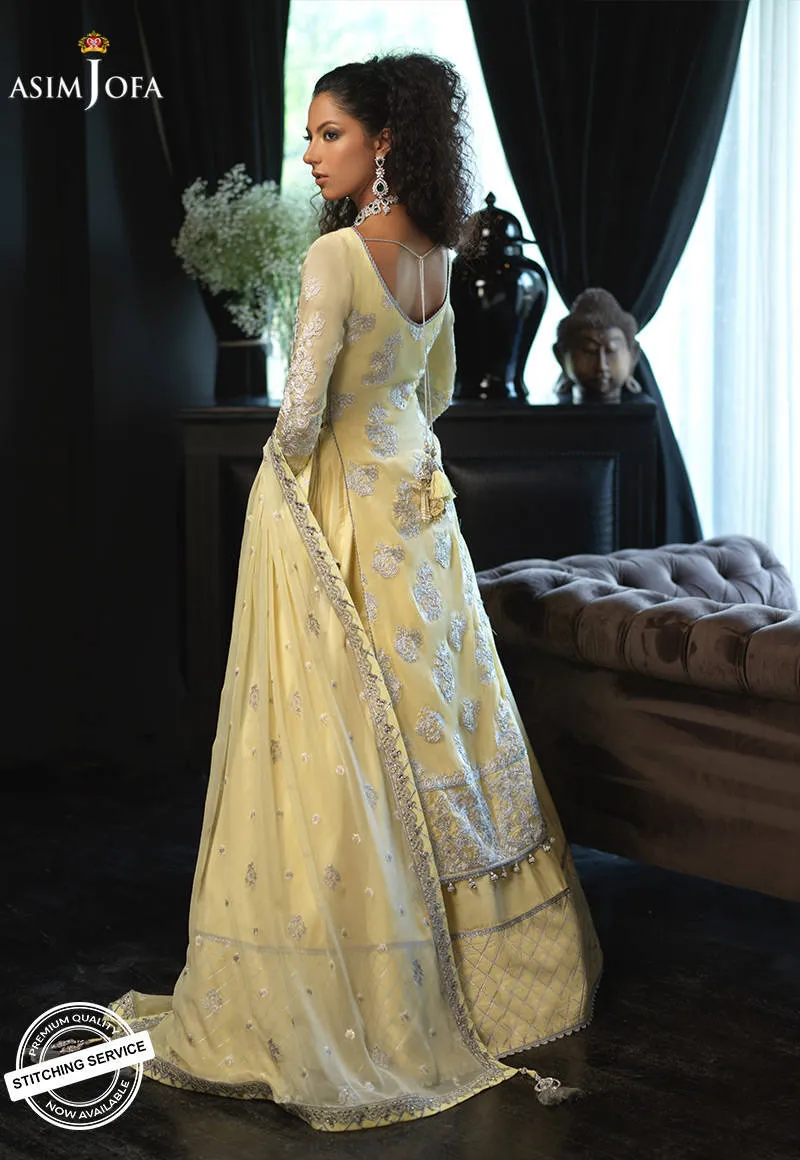 AJN-22 | Asim Jofa Ishq-e-Naubahar Collection 2021 | Unstitched Embroidered Organza Suits