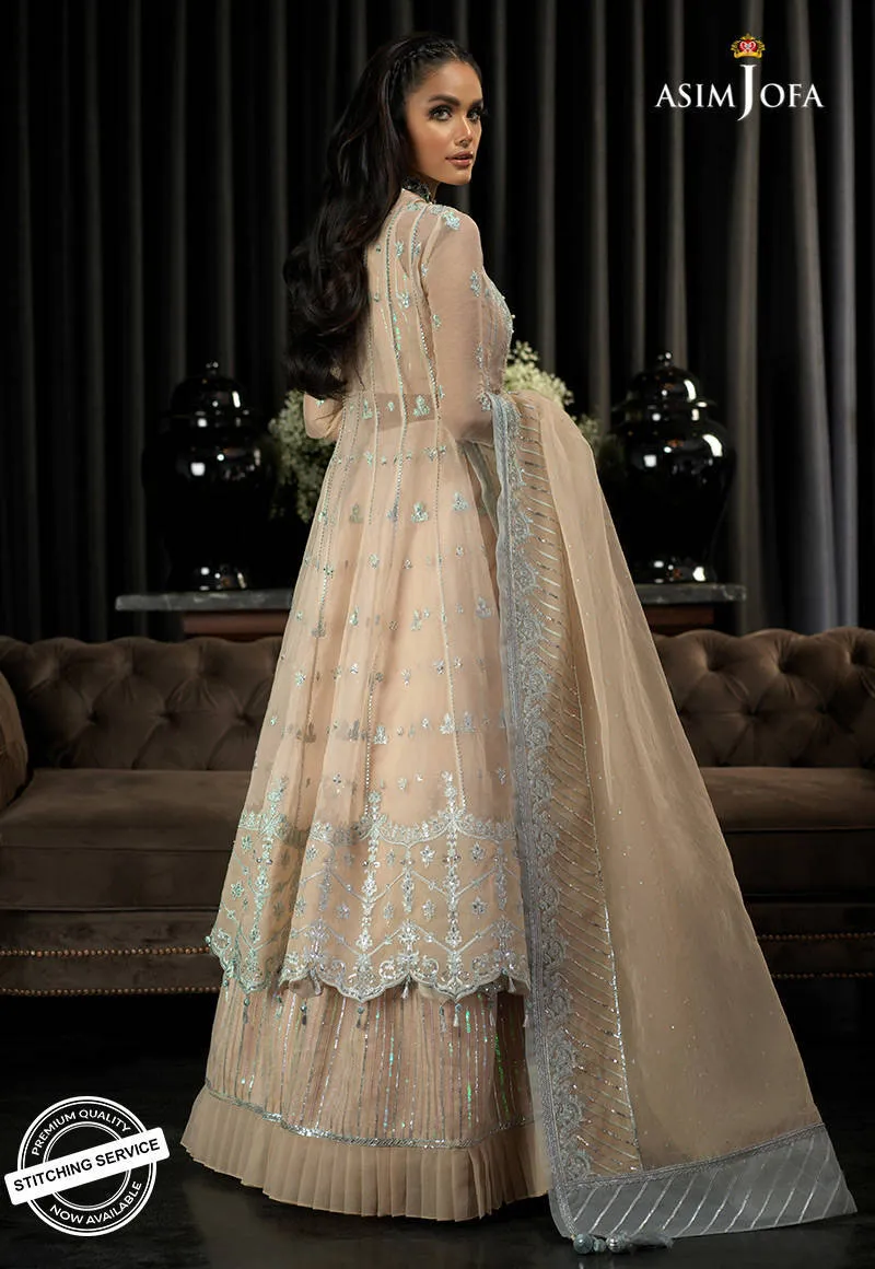 AJN-23 | Asim Jofa Ishq-e-Naubahar Collection 2021 | Unstitched Embroidered Organza Suits