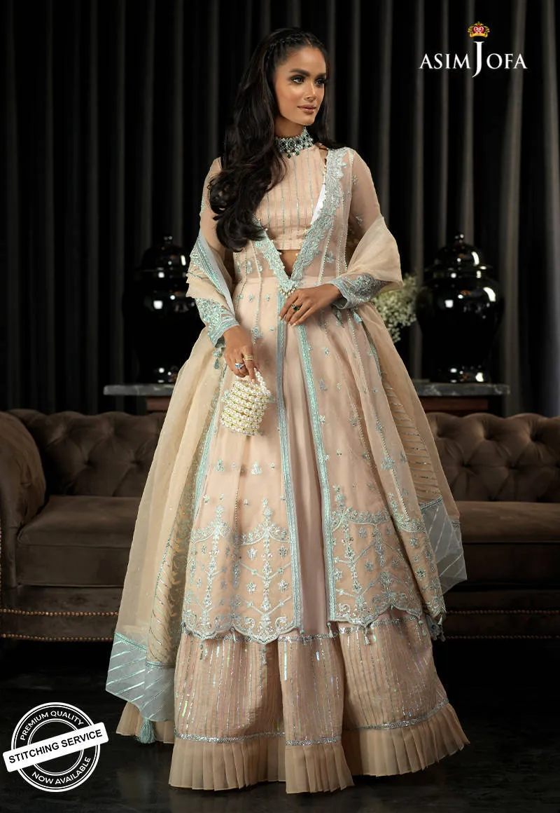 AJN-23 | Asim Jofa Ishq-e-Naubahar Collection 2021 | Unstitched Embroidered Organza Suits