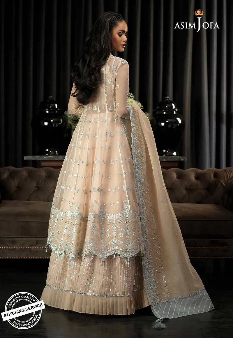 AJN-23 | Asim Jofa Ishq-e-Naubahar Collection 2021 | Unstitched Embroidered Organza Suits