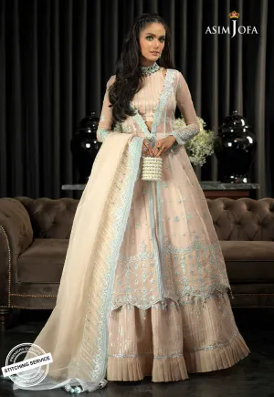 AJN-23 | Asim Jofa Ishq-e-Naubahar Collection 2021 | Unstitched Embroidered Organza Suits