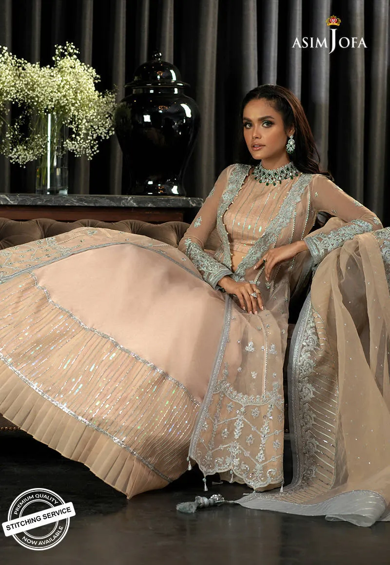 AJN-23 | Asim Jofa Ishq-e-Naubahar Collection 2021 | Unstitched Embroidered Organza Suits