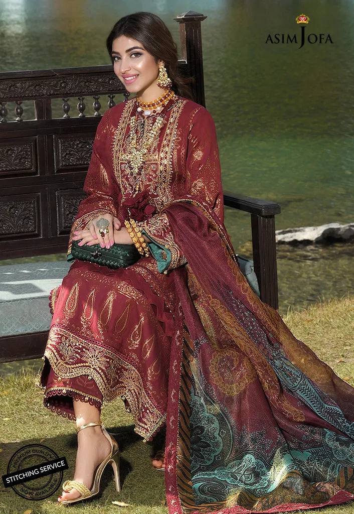 AJSL-15 | Asim Jofa Shehr-e-Yaar Luxury Lawn Collection 2022 | Unstitched Embroidered Lawn Suits