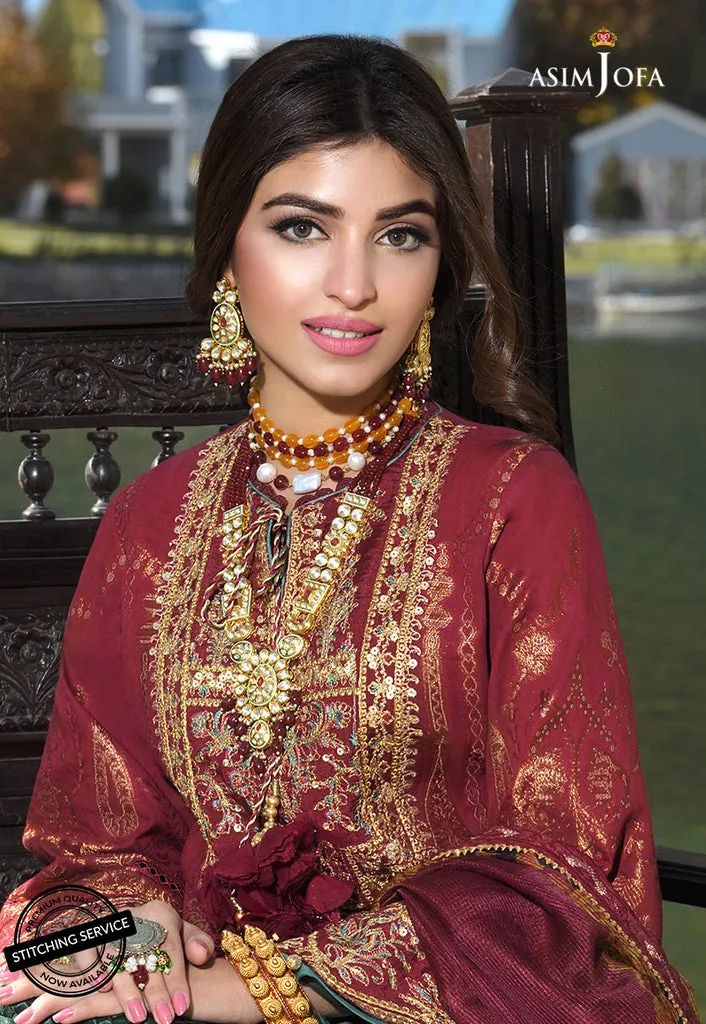 AJSL-15 | Asim Jofa Shehr-e-Yaar Luxury Lawn Collection 2022 | Unstitched Embroidered Lawn Suits