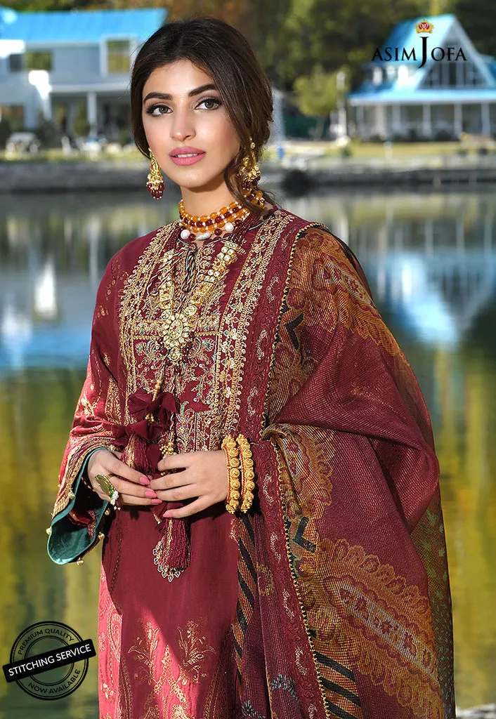 AJSL-15 | Asim Jofa Shehr-e-Yaar Luxury Lawn Collection 2022 | Unstitched Embroidered Lawn Suits
