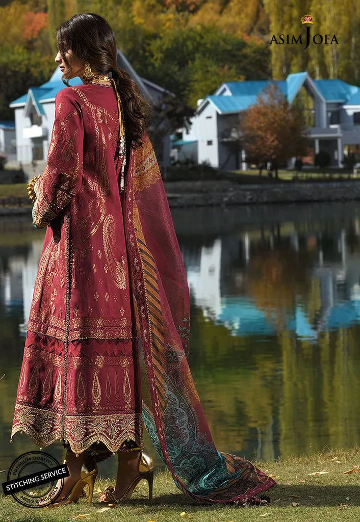 AJSL-15 | Asim Jofa Shehr-e-Yaar Luxury Lawn Collection 2022 | Unstitched Embroidered Lawn Suits