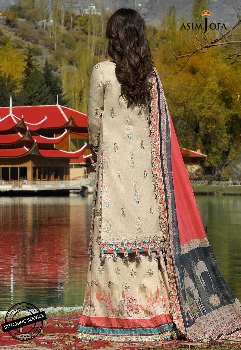 AJSL-2 | Asim Jofa Shehr-e-Yaar Luxury Lawn Collection 2022 | Unstitched Embroidered Lawn Suits