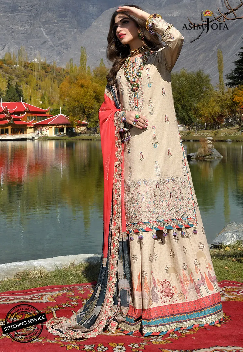 AJSL-2 | Asim Jofa Shehr-e-Yaar Luxury Lawn Collection 2022 | Unstitched Embroidered Lawn Suits