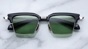 ALIN-Noir / Light Green Mineral Glass / Silver