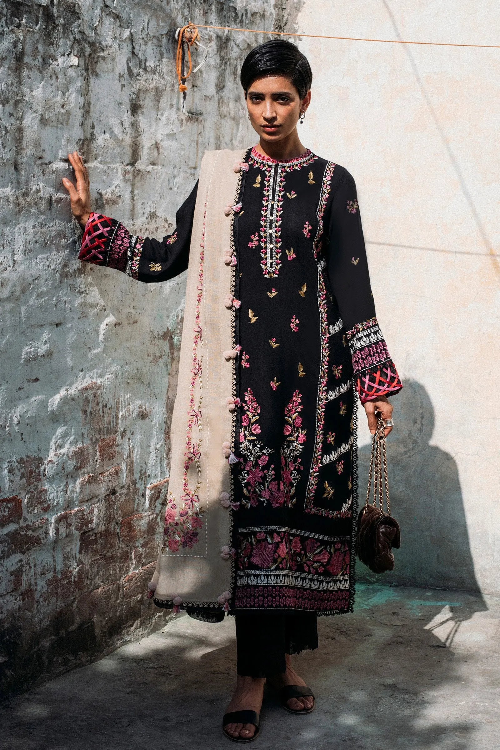ALYA (ZW21-06) |  Zaha Hamrahi Winter Collection 2021 | Unstitched Embroidered Khaddar Suits