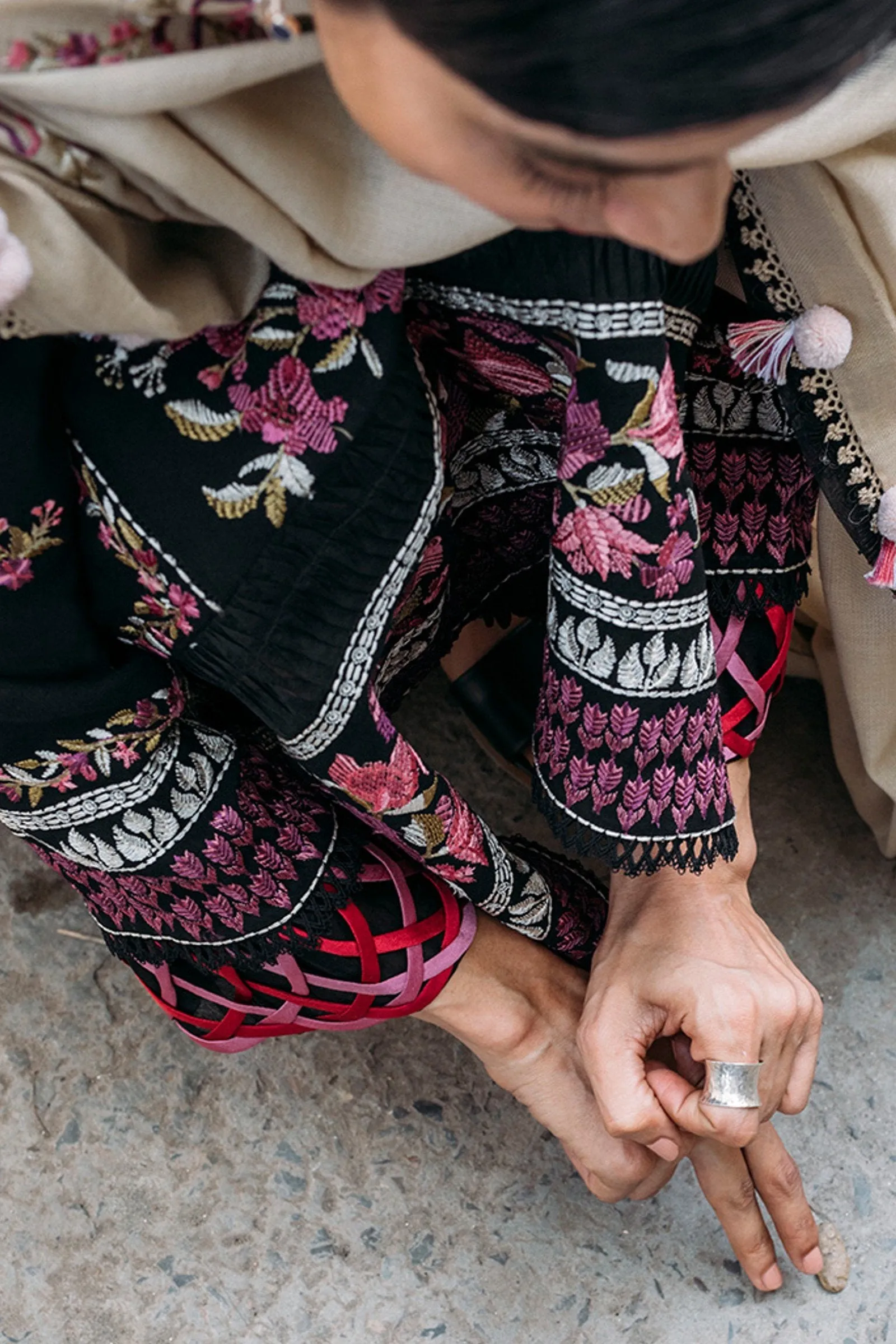 ALYA (ZW21-06) |  Zaha Hamrahi Winter Collection 2021 | Unstitched Embroidered Khaddar Suits