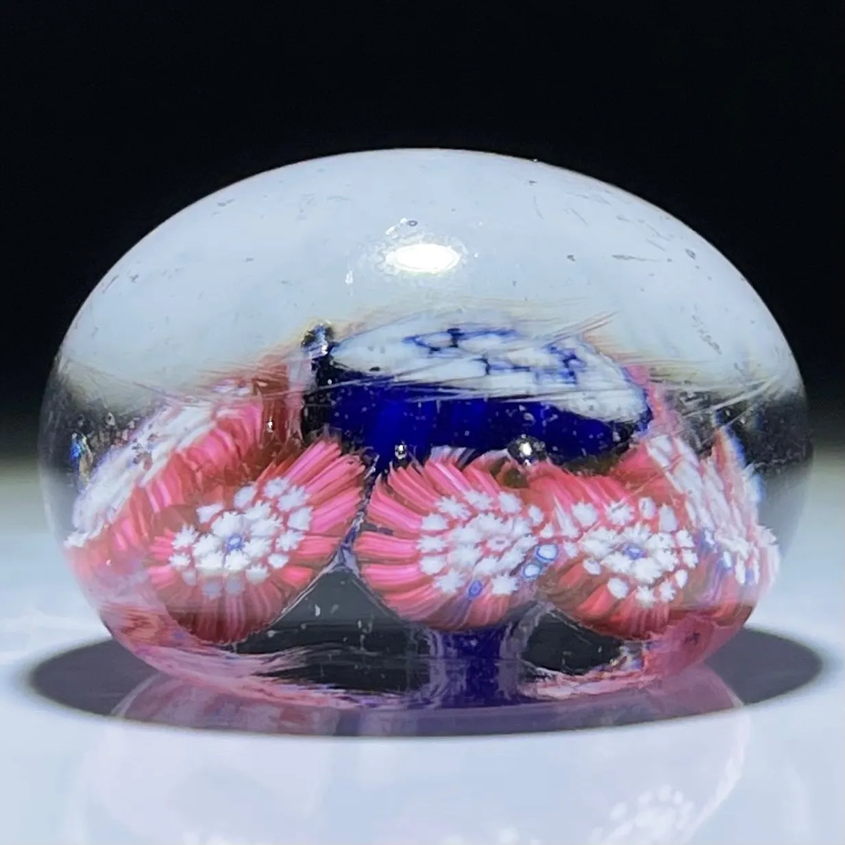 Antique Friedrich Egermann Miniature Complex Concentric Millefiori Glass Paperweight&nbsp;
