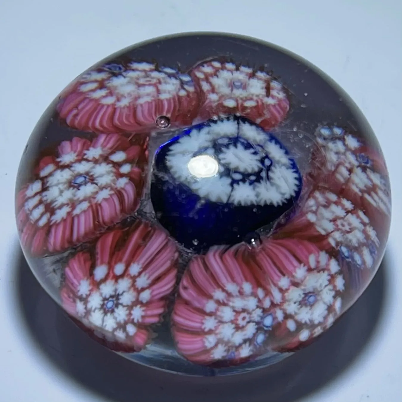 Antique Friedrich Egermann Miniature Complex Concentric Millefiori Glass Paperweight&nbsp;