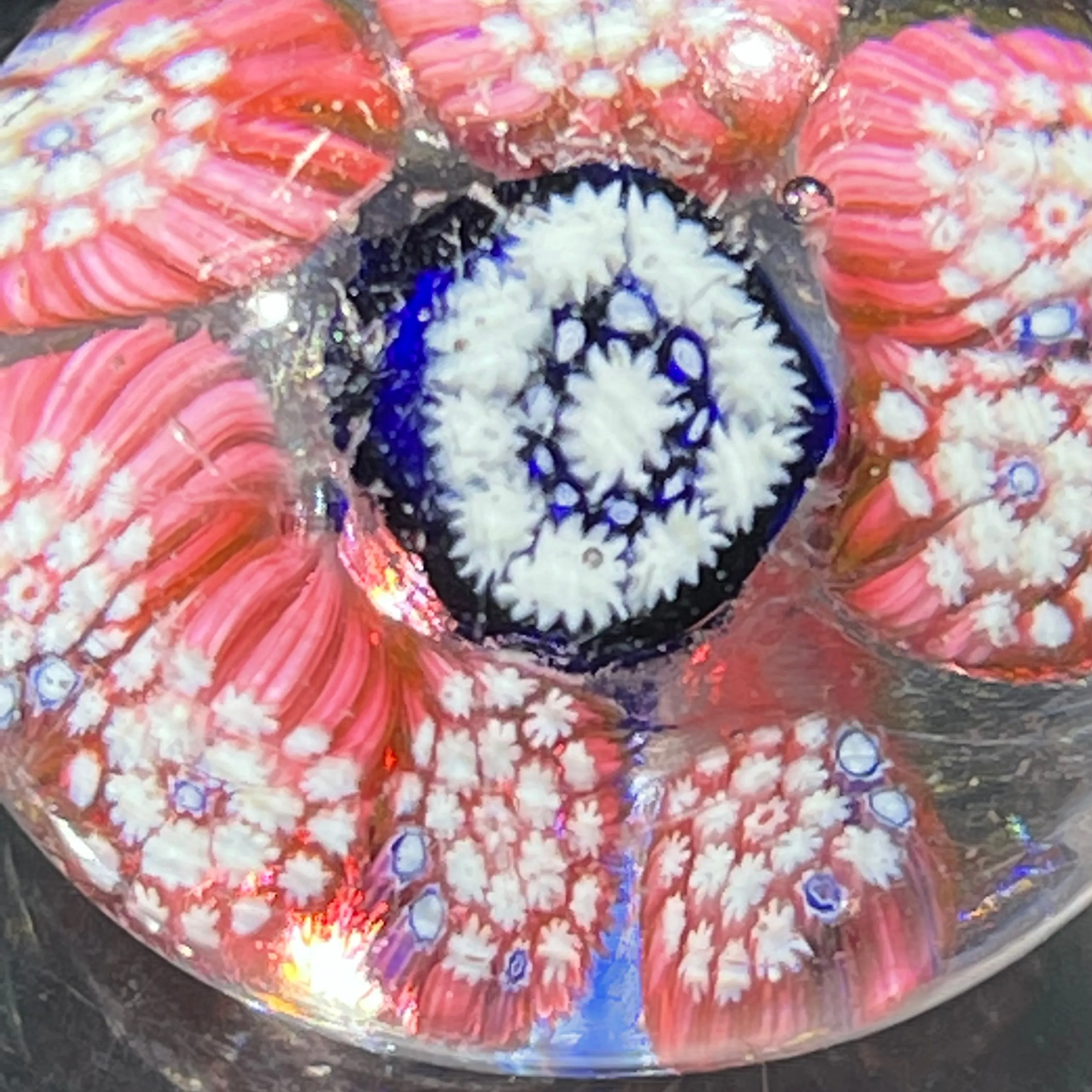 Antique Friedrich Egermann Miniature Complex Concentric Millefiori Glass Paperweight&nbsp;