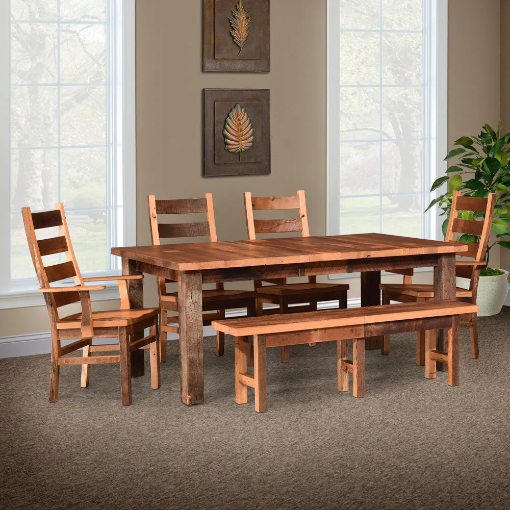 Atherton Classic Farmhouse Dining Table, Barnwood