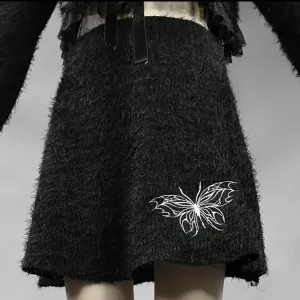 Autumn Original Woolen Embroidered Butterfly Skirt