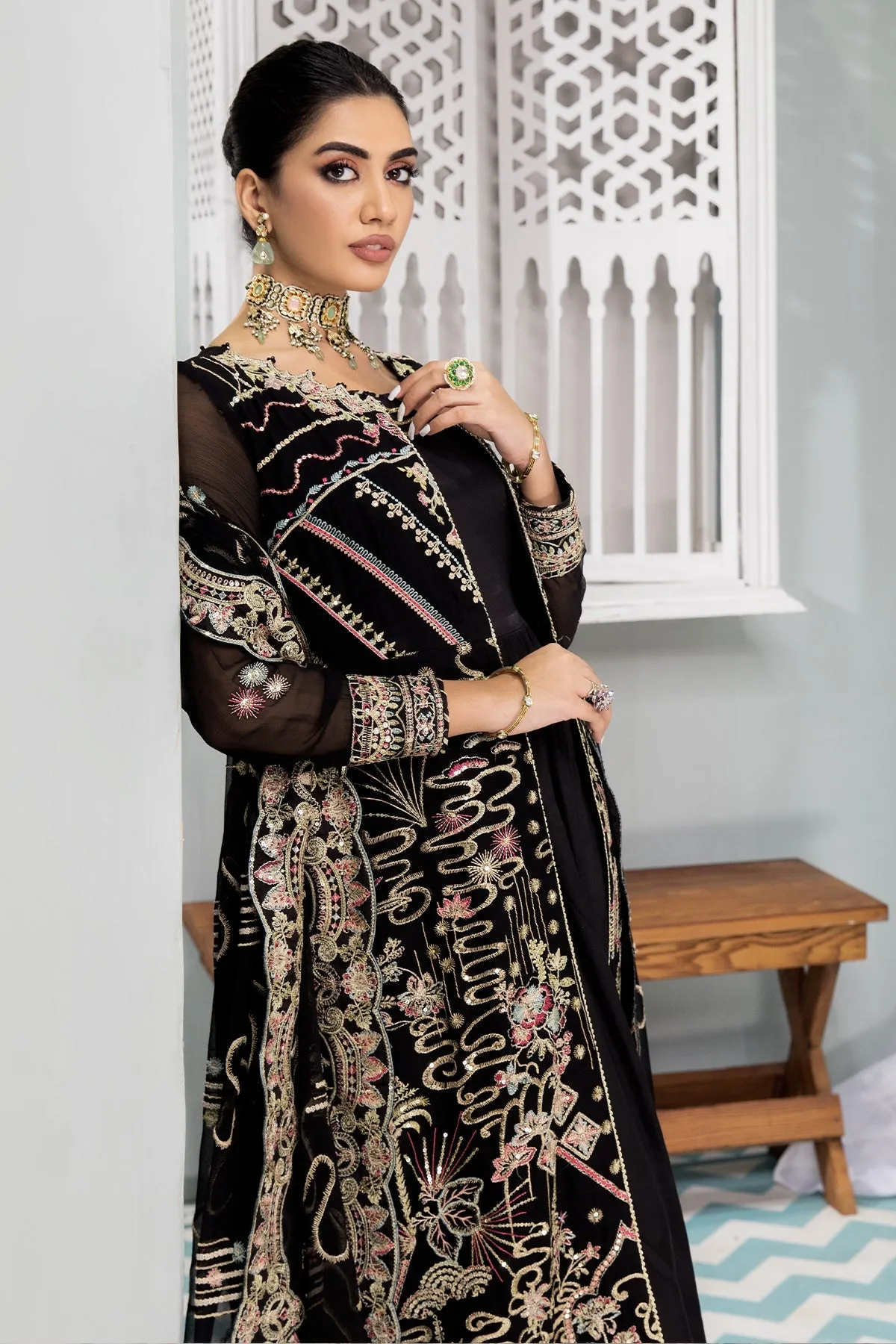 Azha Alizeh Fashion Vasl-e-Meeras Festive Edition 2022 | Unstitched Embroidered Chiffon Suits